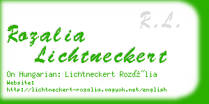 rozalia lichtneckert business card